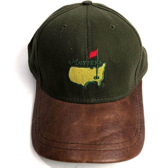 Vintage Masters Golf Hat Leather Brim 